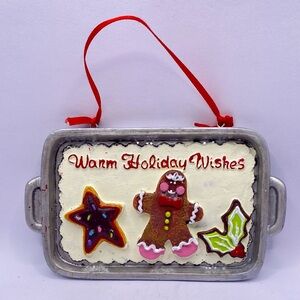 Festive Gingerbread Cookie Tray Ornament